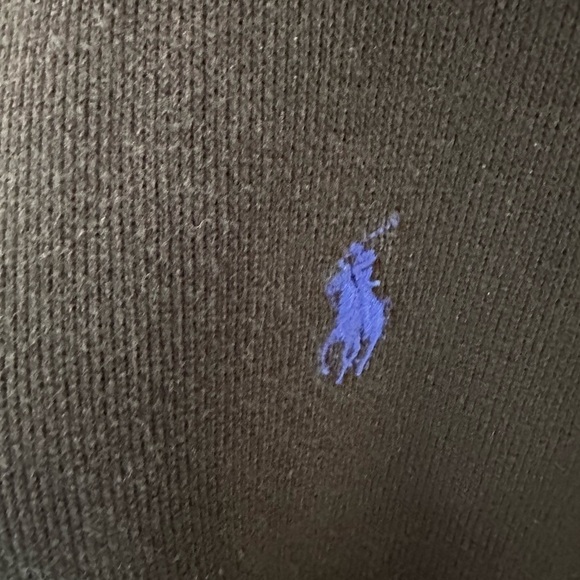 Polo Ralph Lauren 1/4 Zip Sweatshirt - XL leather zip pull - Picture 4 of 7